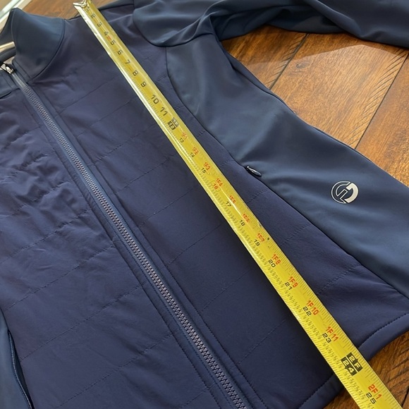 Foray Golf Front Zip insulated hybrid Light Jacket quilted vest Navy blue  Small - Picture 14 of 14